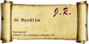 Jó Rozália névjegykártya
