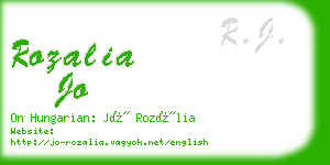 rozalia jo business card